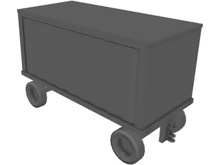 Baggage Cart 3D Model preview