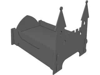 Fairy Castle Bed 3D Model preview
