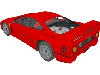 Ferrari F40 3D Model preview