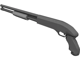 Remington Black Jack Shotgun 3D Model preview