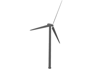 Wind Turbine 3D Model preview