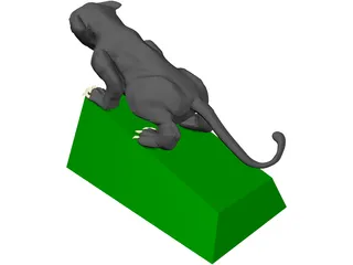 Panther Statue 3D Model preview