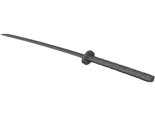 Katana Japanese Sword 3D Model preview