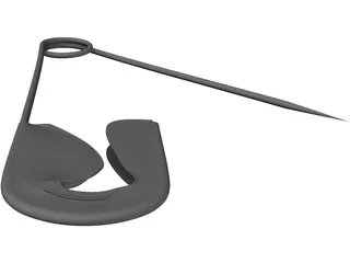 Safety Pin 3D Model preview