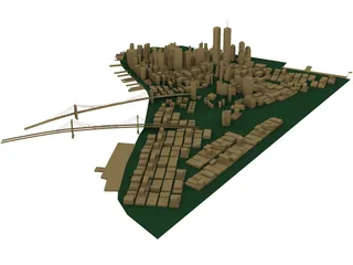 City Manhattan 3D Model preview