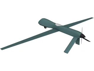 General Atomics MQ-1 Predator UAV Drone 3D Model preview