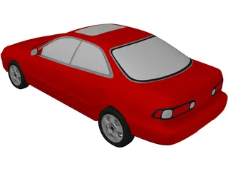 Honda [Acura] Integra Sedan [+Interior] (1994) 3D Model preview