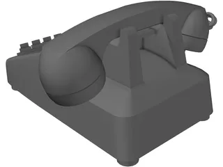Telephone Rotary Office 3D Model preview