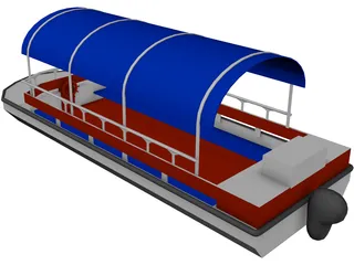 Taxi Boat 3D Model preview