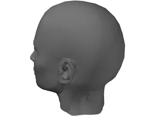 Head Female 3D Model preview