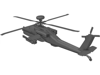 Boeing AH-64 Apache 3D Model preview