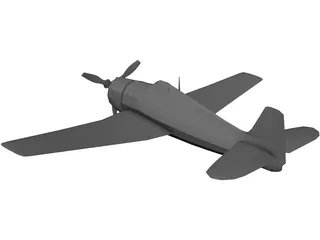 F6F Hellcat 3D Model preview