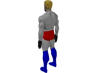 Superhero 3D Model preview