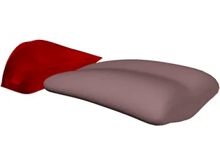 Female Mouth and Tongue 3D Model preview