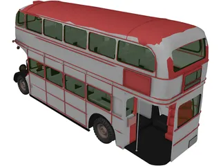 Bus London 3D Model preview