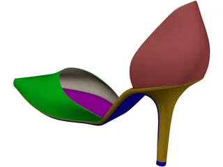 Woman Shoe 3D Model preview