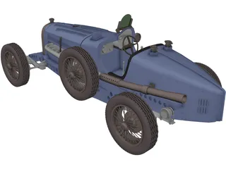 Bugatti Type 59 (1933) 3D Model preview