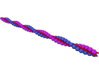 Actin DNA Strand 3D Model preview