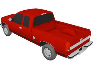 Chevrolet S10 Pickup Extended Cab (1994) 3D Model preview
