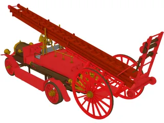 Fire Engine Dennis 3D Model preview