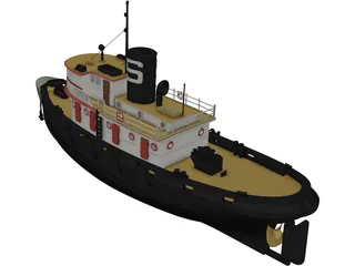Diesel Tug 3D Model preview