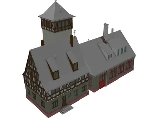 Fire Station 3D Model preview