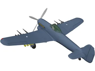 Hawker Typhoon 3D Model preview
