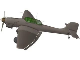 Junkers 87B Stuka 3D Model preview