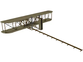 Wright Flyer Kitty Hawk 3D Model preview