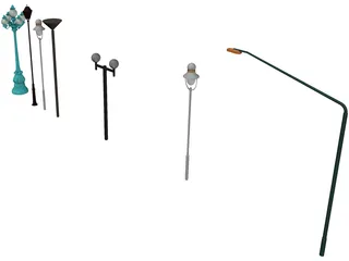 Street Luminaires 3D Model preview
