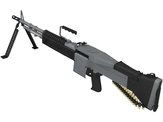 M60 LMG 3D Model preview