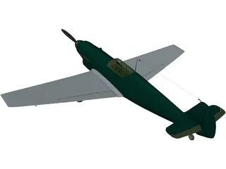 Messerschmitt BF-109B 3D Model preview