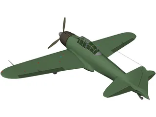 Mitsubishi A6M Zero 3D Model preview