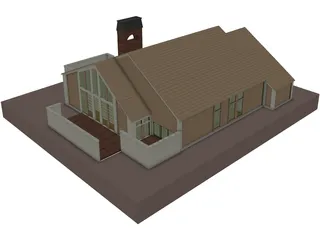 House One Story 3D Model preview