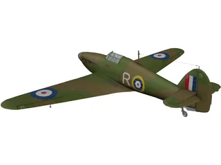 Hawker Hurricane I 3D Model preview