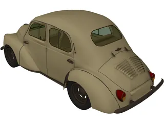 Renault 4CV (1946) 3D Model preview