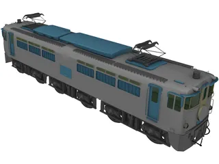 Sakura Blue Train 3D Model preview
