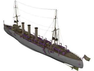SMS Emden 3D Model preview