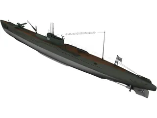 Submarine First Class 3D Model preview