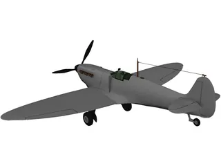 Supermarine Spitfire MK IA 3D Model preview