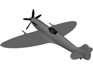 Supermarine Spitfire MK XIV 3D Model preview