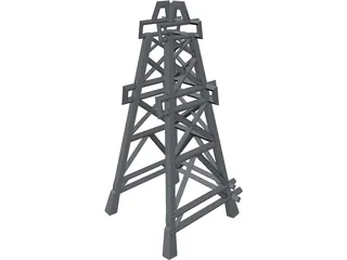 Oil Rig 3D Model preview