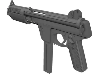 Walther MPL Submachinegun (9 mm) 3D Model preview