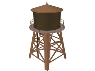 Water Tower 3D Model preview
