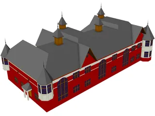 Elegant Townhomes 3D Model preview