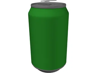 Beer Can 3D Model preview