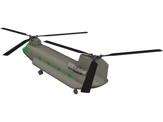 Boeing CH-47F Chinook 3D Model preview