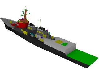 ROK Destroyer KDX-III 3D Model preview