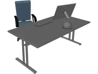 Apple iMac Workplace 3D Model preview