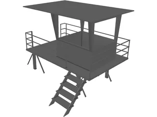 Lifeguard Tower 3D Model preview